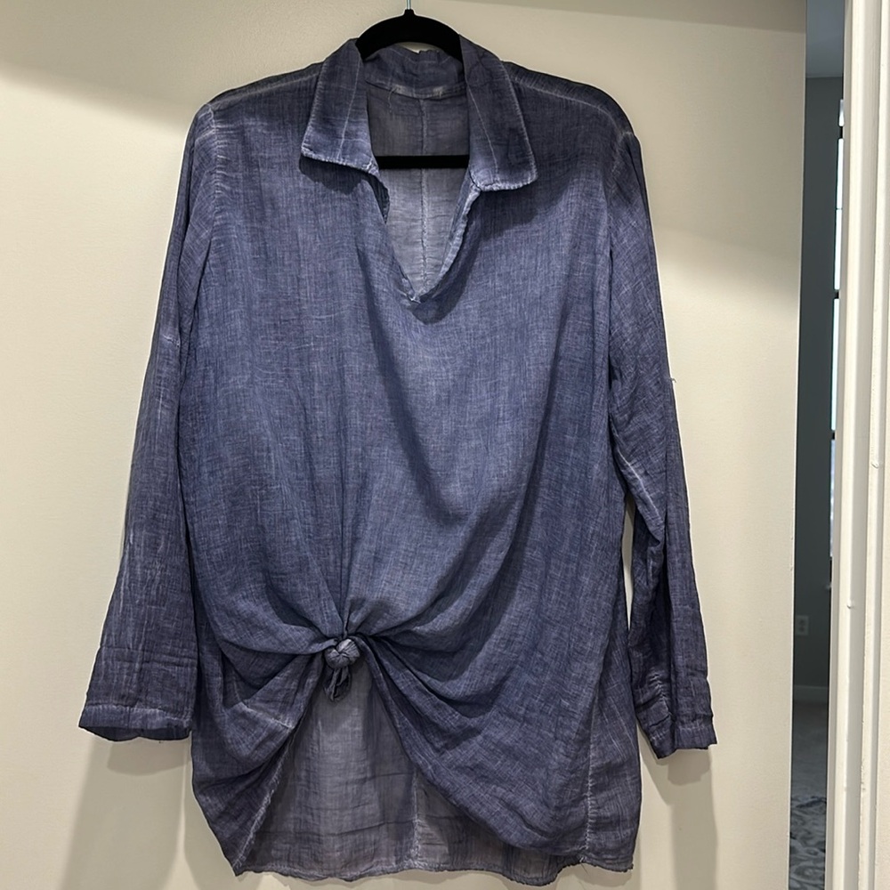 Sheer linen top